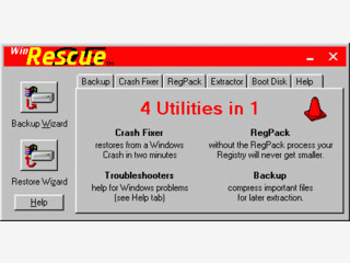 WinRescue sichert alle wichtigen Systemdateinen und Registryeintrge.