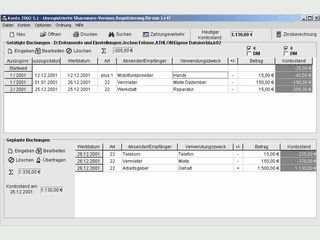 Konto 2002 ist eine kompakte Finanzverwaltung f. Privatanwender/Gewerbetreibende