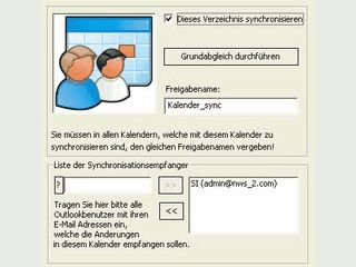 Outlook 2002/2003 Termine per eMail abgleichen.
