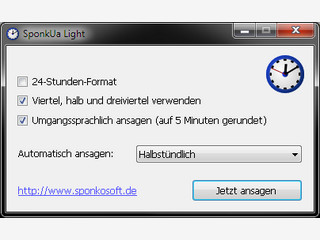 SponkUa ist eine sprechende Uhr mit vielen Funktionen.
