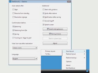 DeskSave speichert und restauriert das Layout der Icons auf dem Desktop.