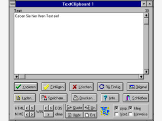 Zustzliche Zwischenablage fr Texte mit vielen Funktionen.