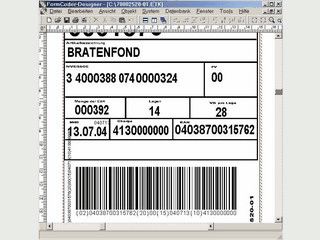 Software zur Erstellung von Barcode Etiketten.