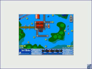 Einfaches Flashgame. Sie steuern ein Jetbike aus der Draufsicht.