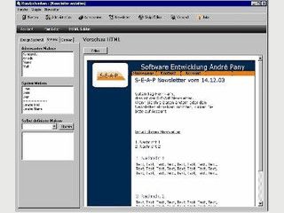Software zur Pflege und Versand eines Newsletters.