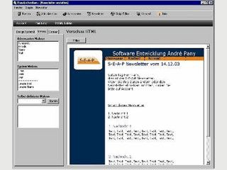 Software zur Pflege und Versand eines Newsletters.