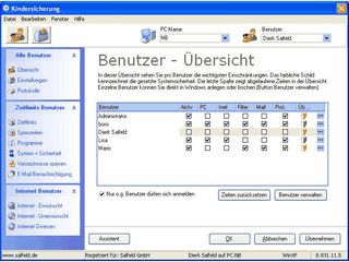 Zeit- und Internetkontrolle fr den PC. Webfilter und Anwendungen einschrnken