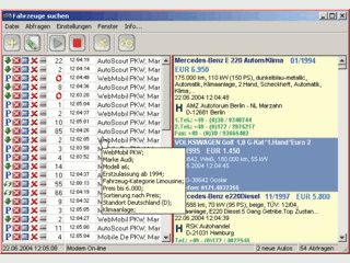 Werkzeug zur Anzeige von neuen Angeboten in Online Automobil-Brsen.